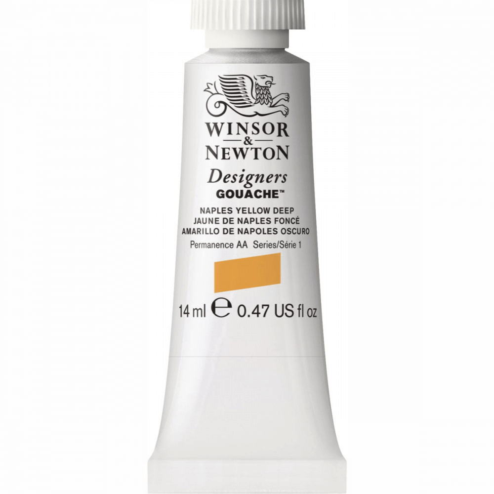 Tinta Guache Winsor & Newton Designers 14ml S1 425 Naples Yellow Deep